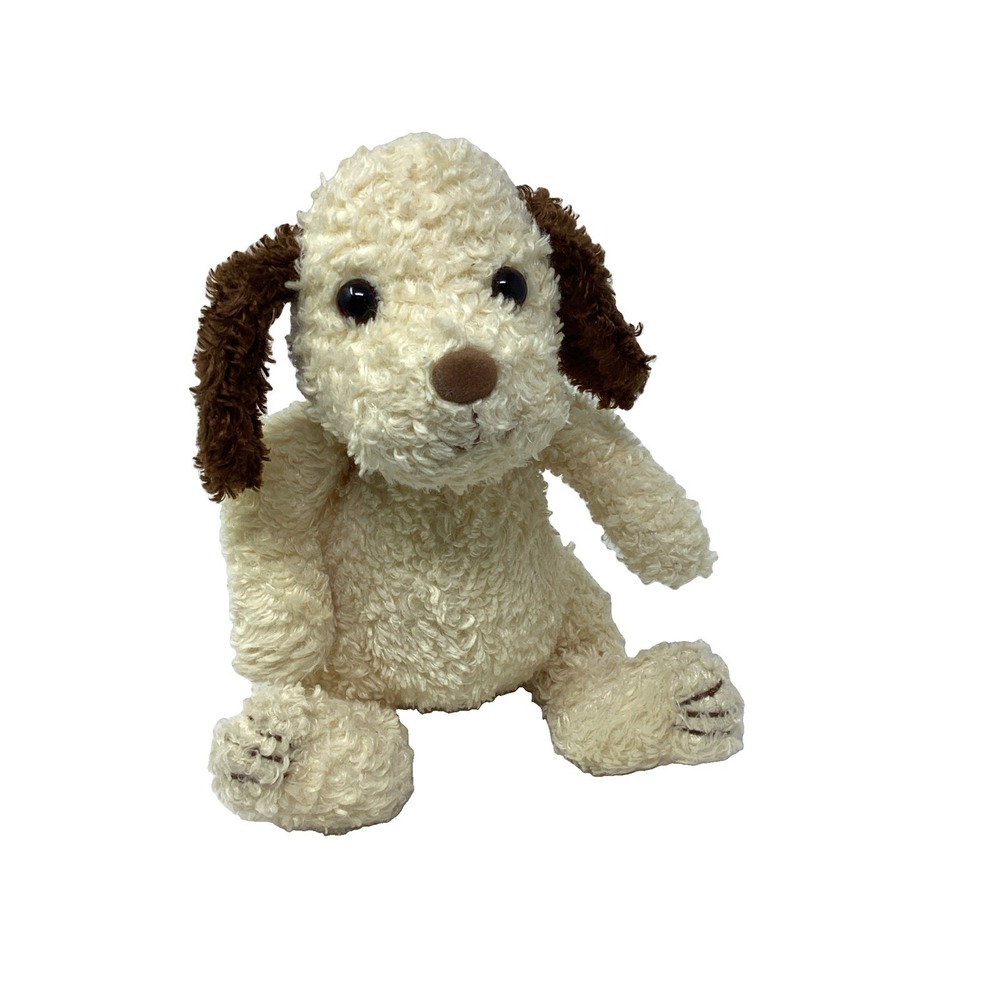 Gund Dog Plush Wagner 5360 Cream Curly Brown EarsPuppy Sitting 8" Toy Pet Lovey